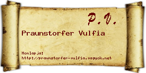 Praunstorfer Vulfia névjegykártya